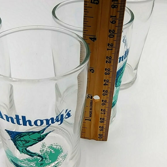 4 Anthony’s Seafood Grotto Marlin Glasses, San Diego Port Vintage - Picture 6 of 6